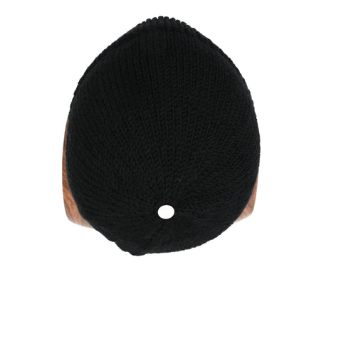 Top view Pitch Black Ruapehu Classic Beanie (Top)