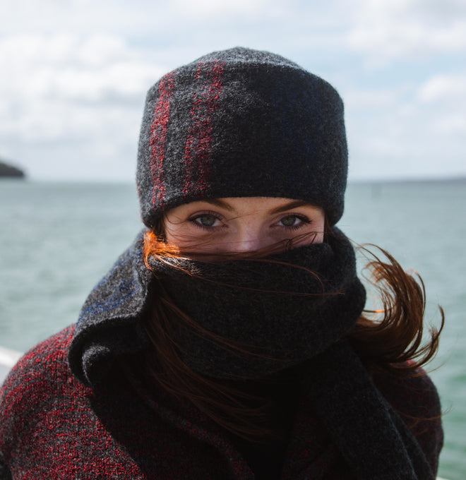 Tri-Stripe Felted Toque