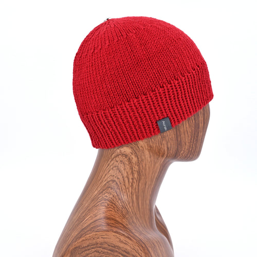 Profile view of a Tabasco classic Ruapehu beanie