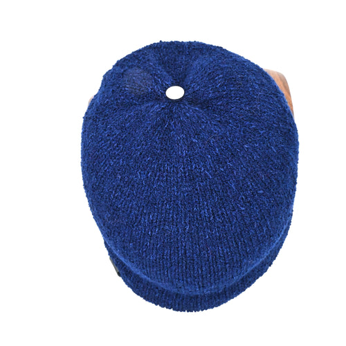 Top view or Malibu Blue knit Toque